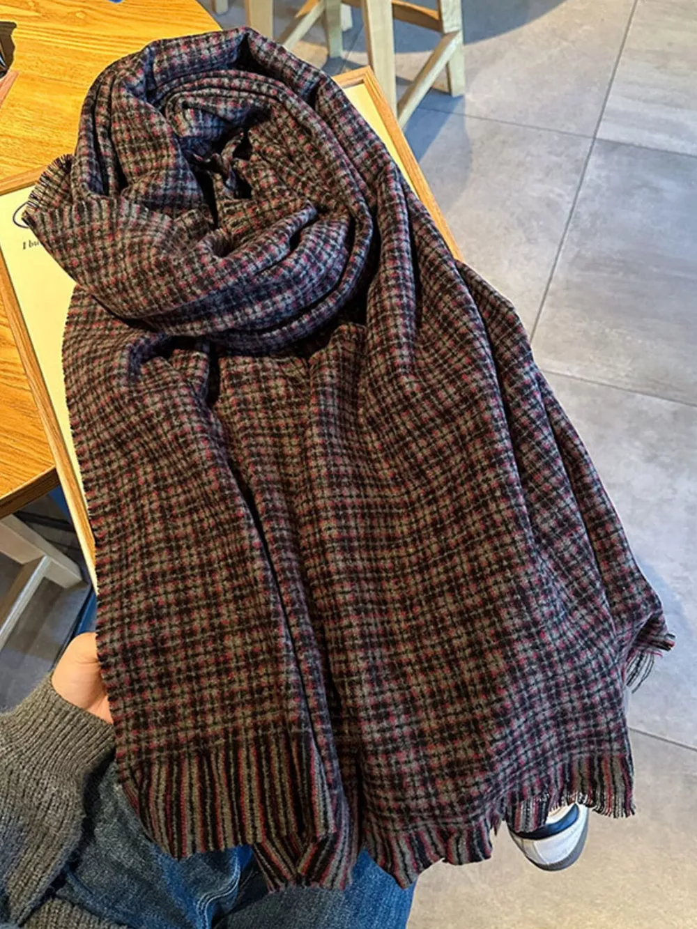 Plaid Warm Scarf, image 9