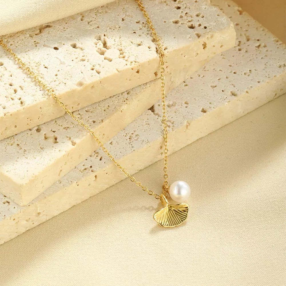 Pearl & Shell Pendant Necklace, image 5