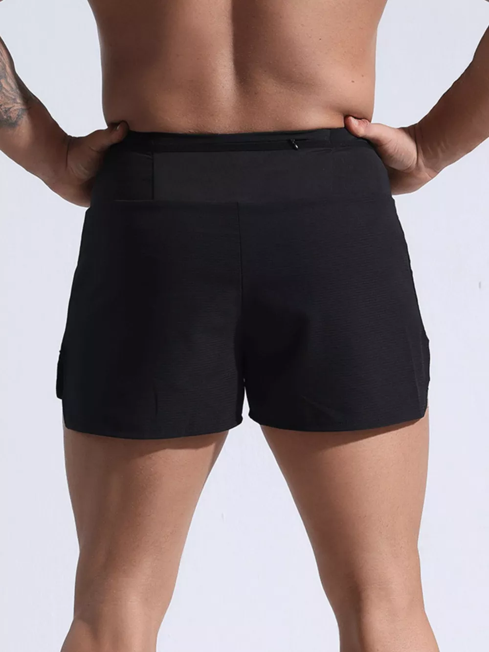 Men's Full Size Contrast Active Shorts Plus Size, image 4