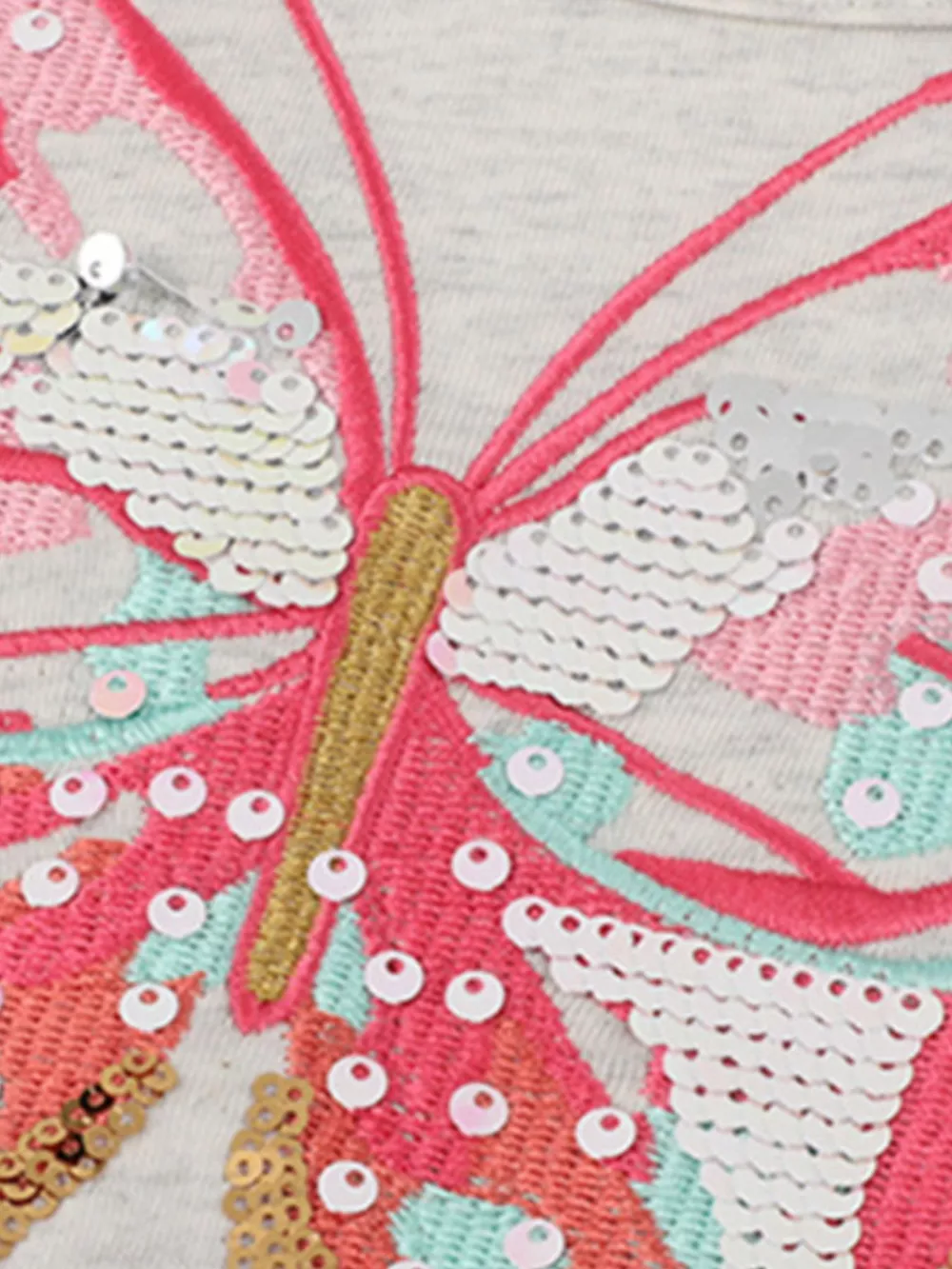 Children's Butterfly Sequin Rainbow Tulle Dress, image 2