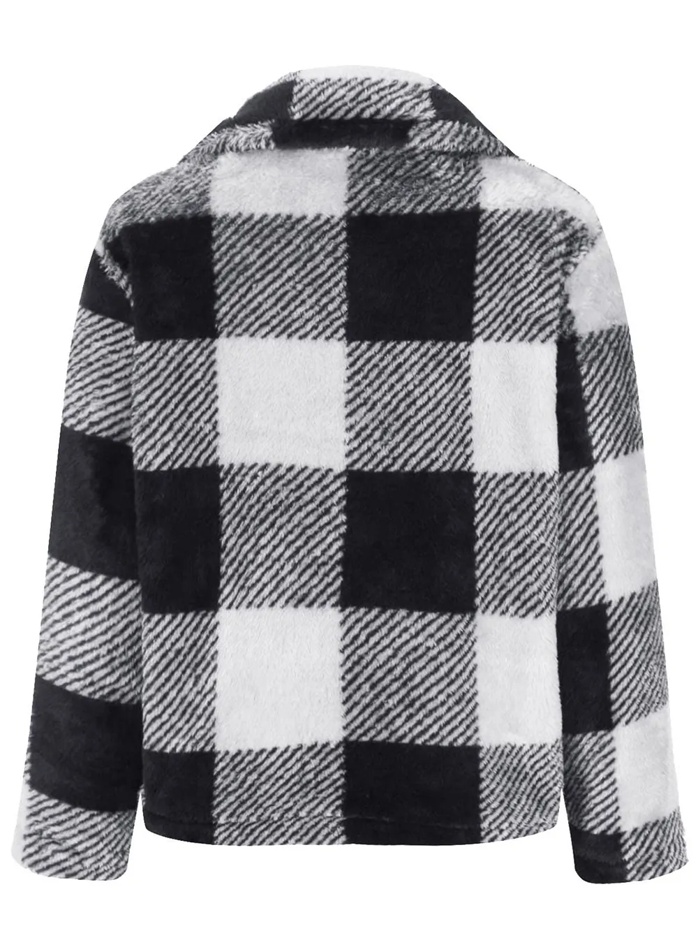 Full Size Plaid Zip Up Long Sleeve Jacket, image 3