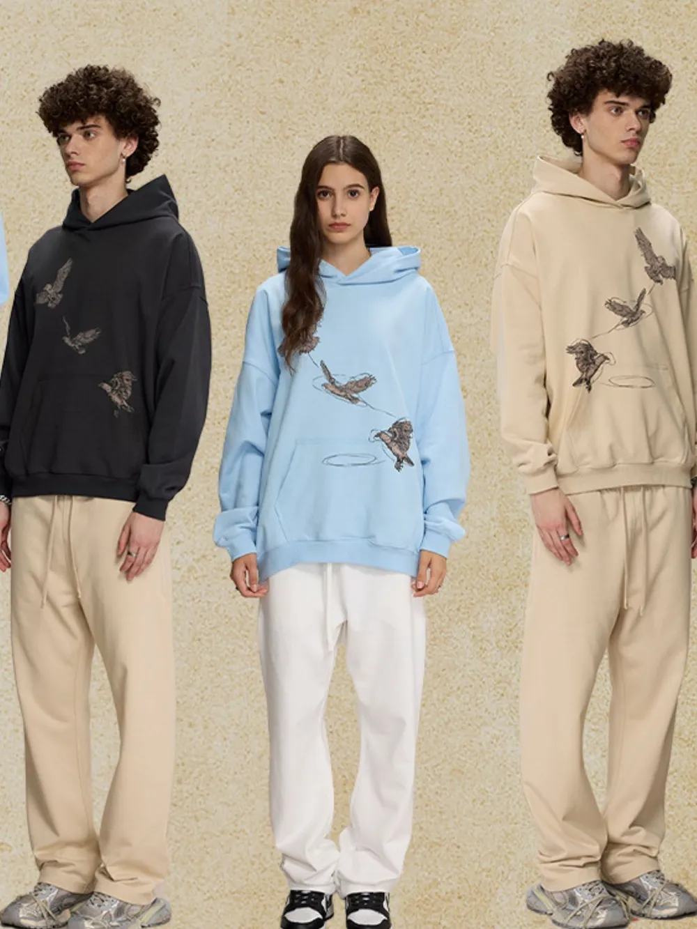 Men's Graphic Long Sleeve Hoodie with Kangaroo Pocket, image 3
