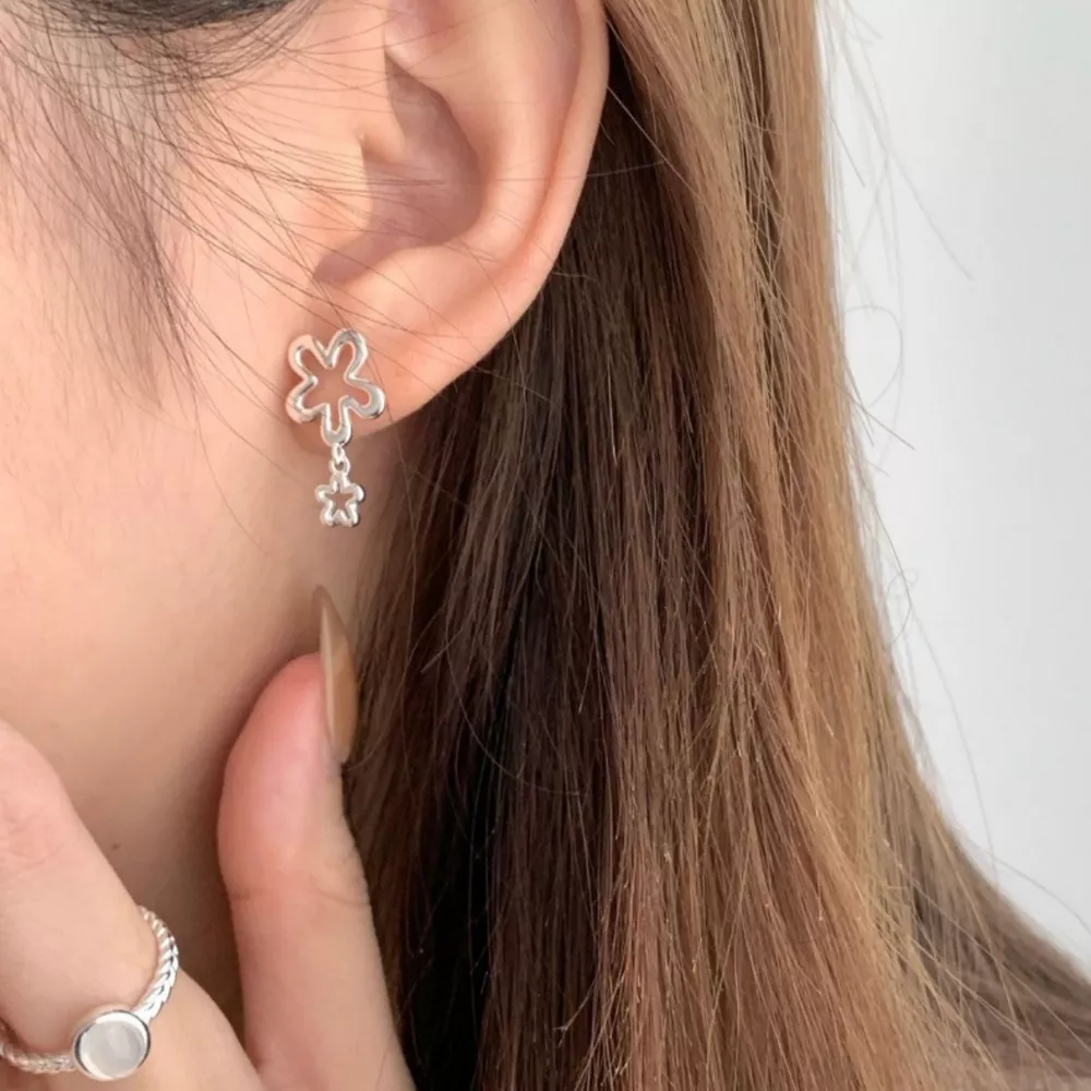 Flower Drop Earrings, image 3