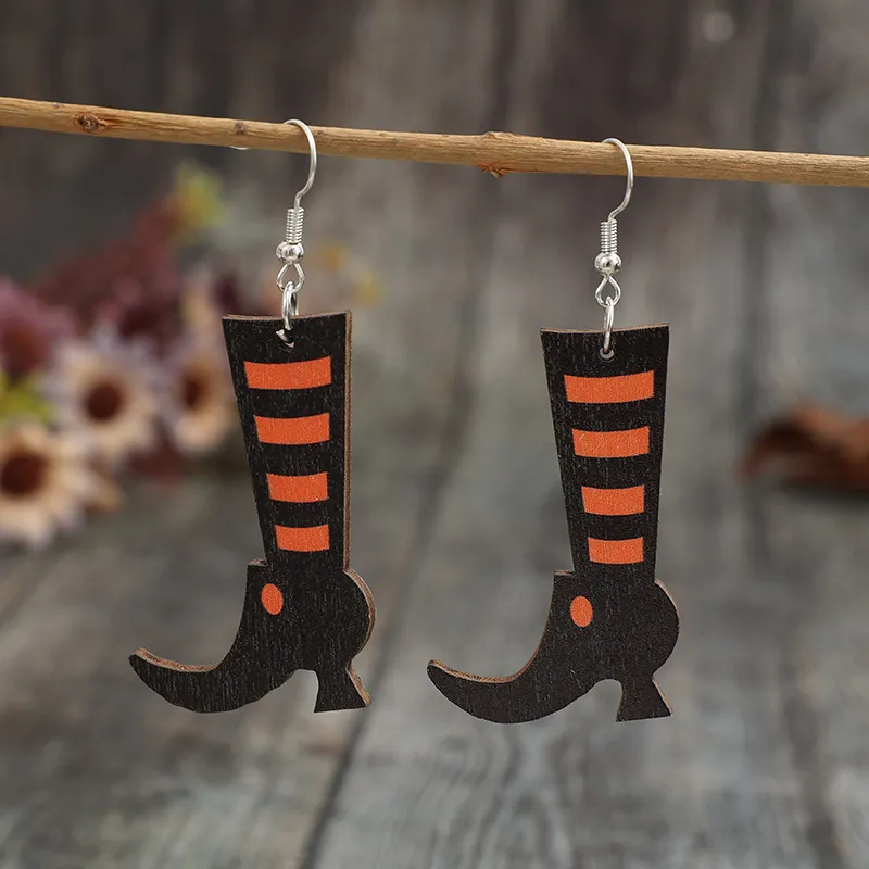 Alloy Wooden Boots Earrings, image 2