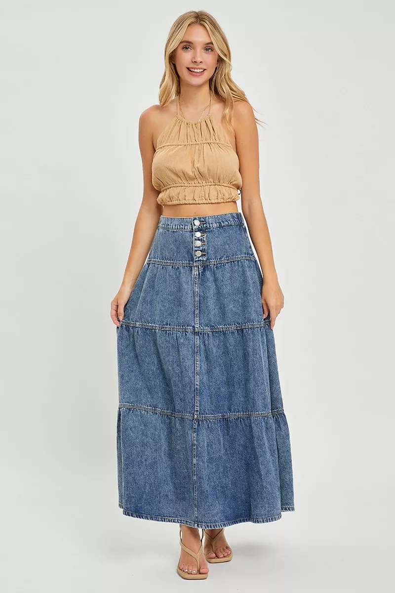 High Rise Ruffle Long Skirts, image 5