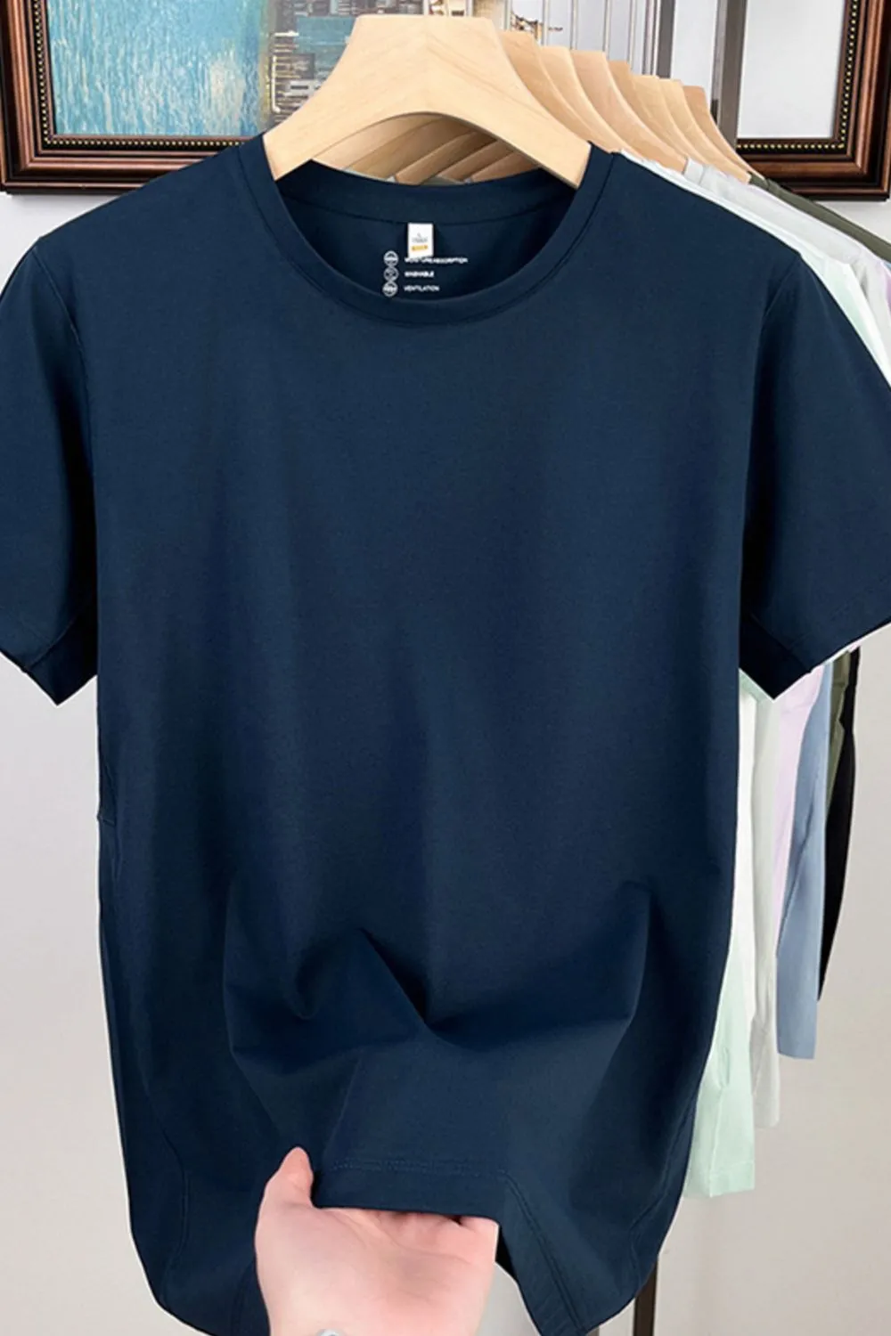 Men's Full Size Round Neck Short Sleeve T-Shirt Plus Size, image 7