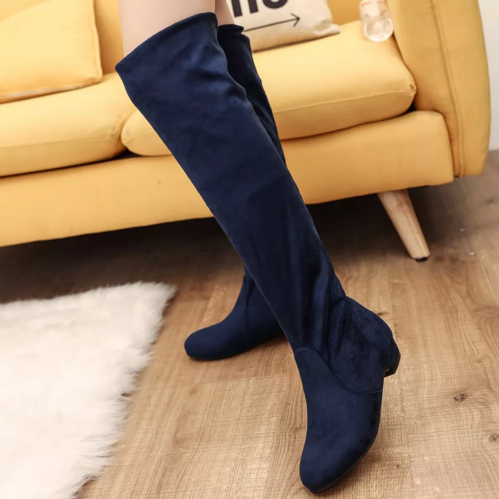 Round Toe Block Heels Boots, image 9