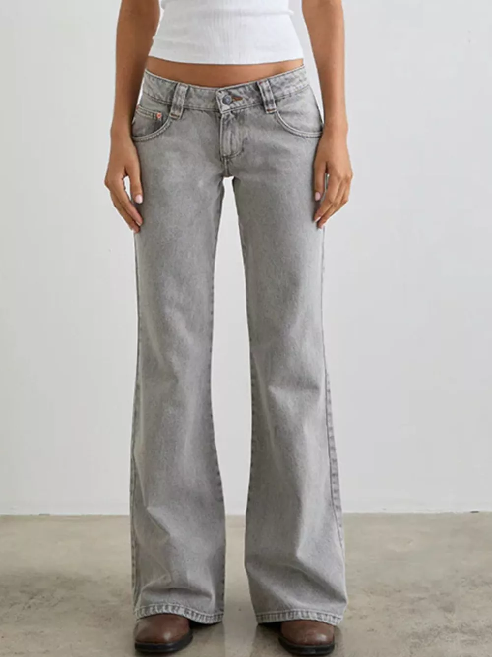 Low Rise Flare Leg Jeans, image 5