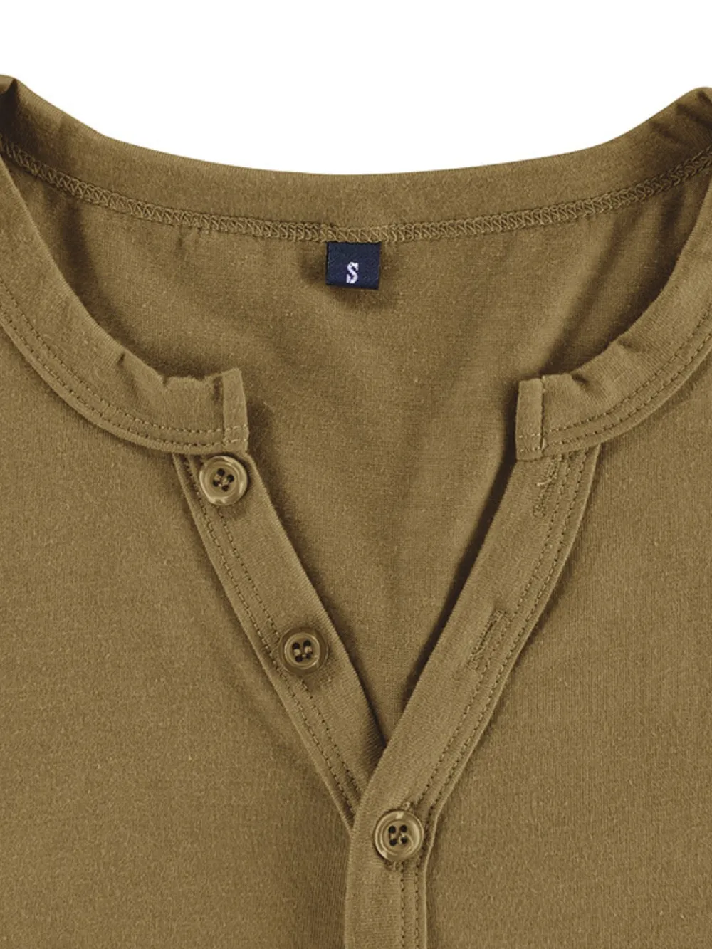 Men's Full Size Casual Henley Short Sleeve Polo Shirt Plus Size, image 4
