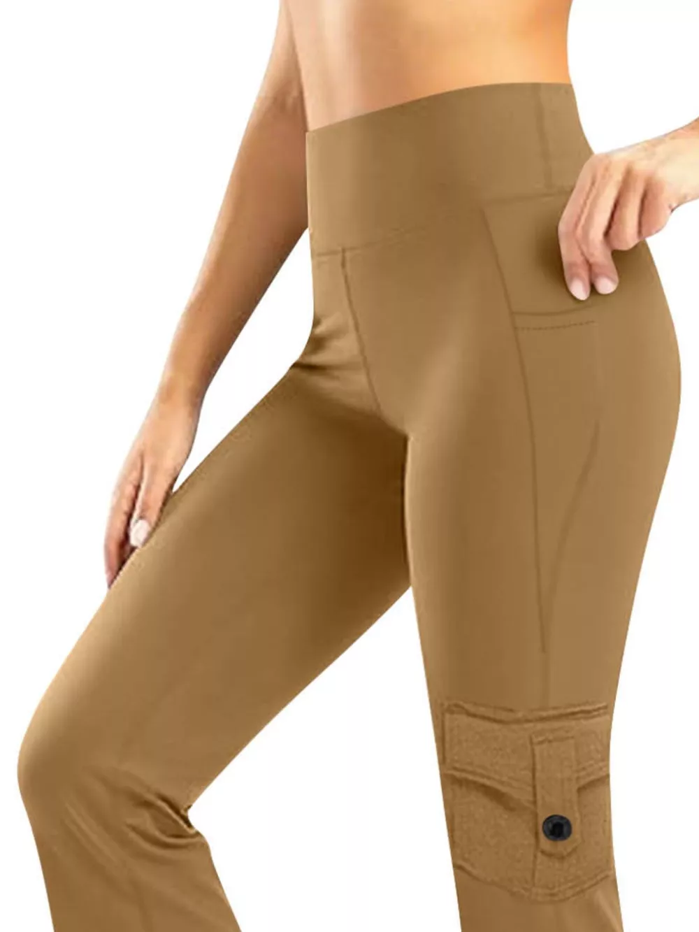 High-Waisted Yoga Pants with Pockets, image 6