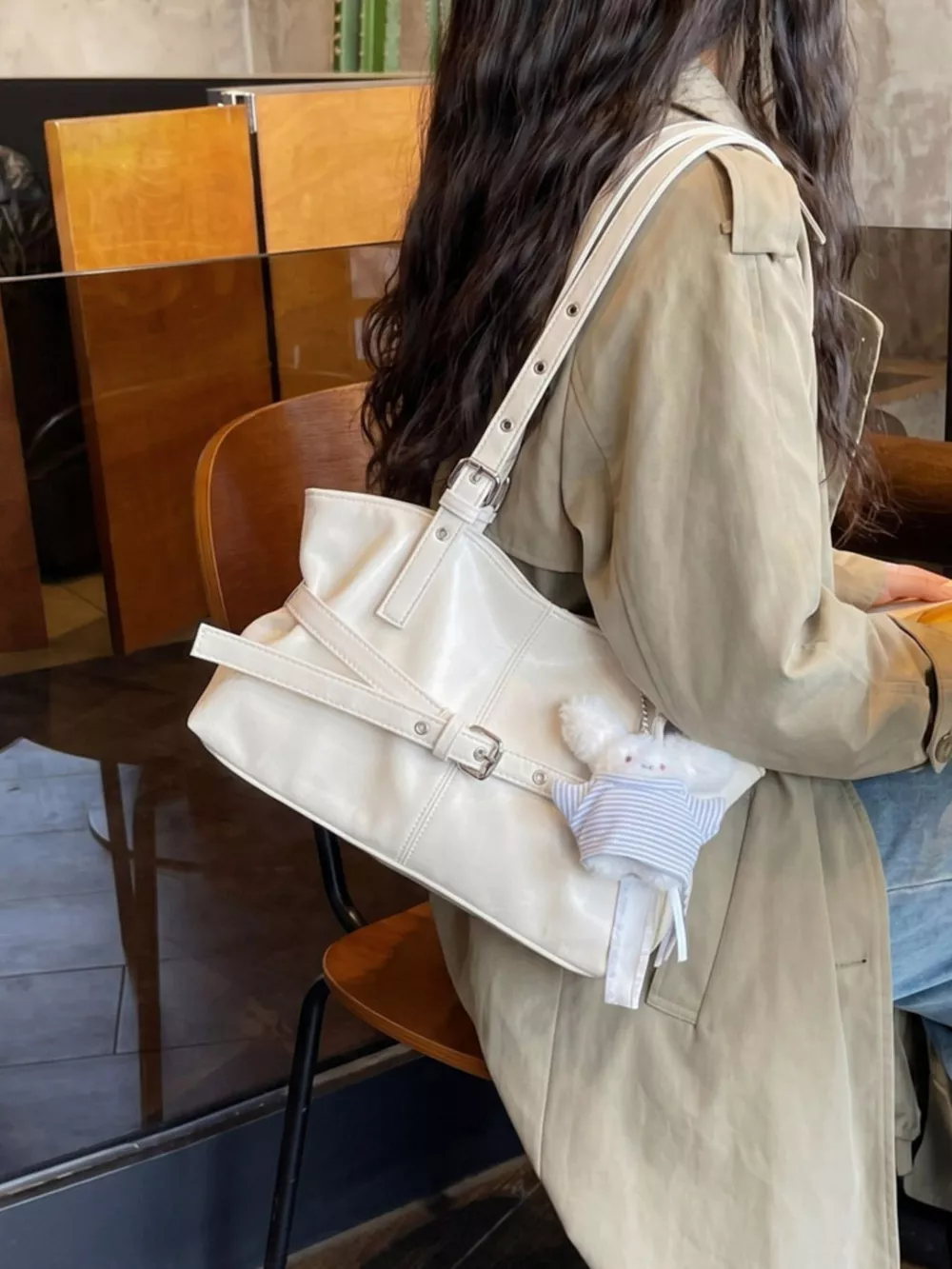 Buckle Decor Shoulder Bag, image 5