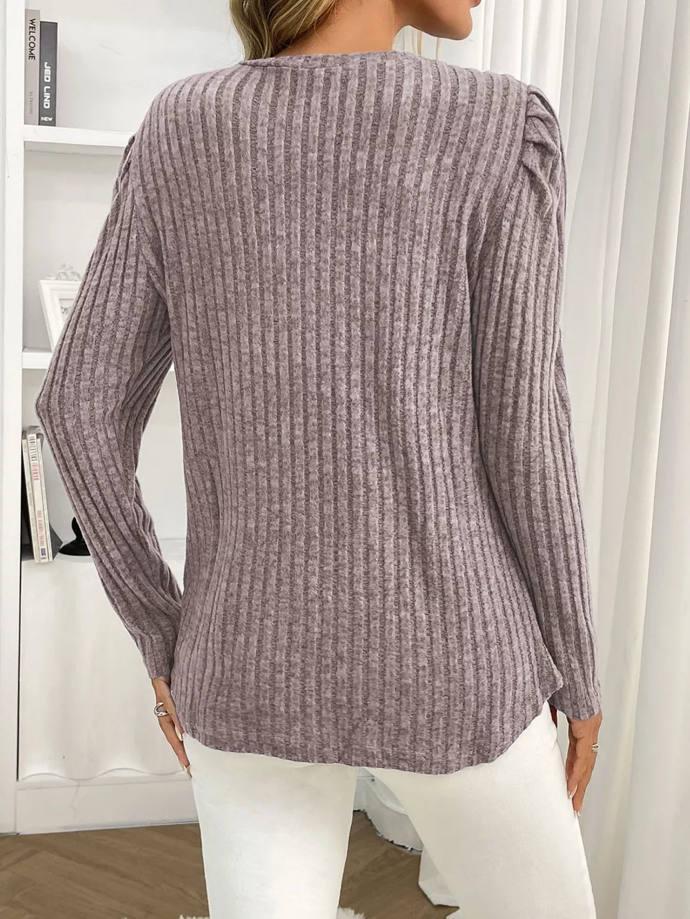 Round Neck Puff Sleeve T-Shirt, image 9