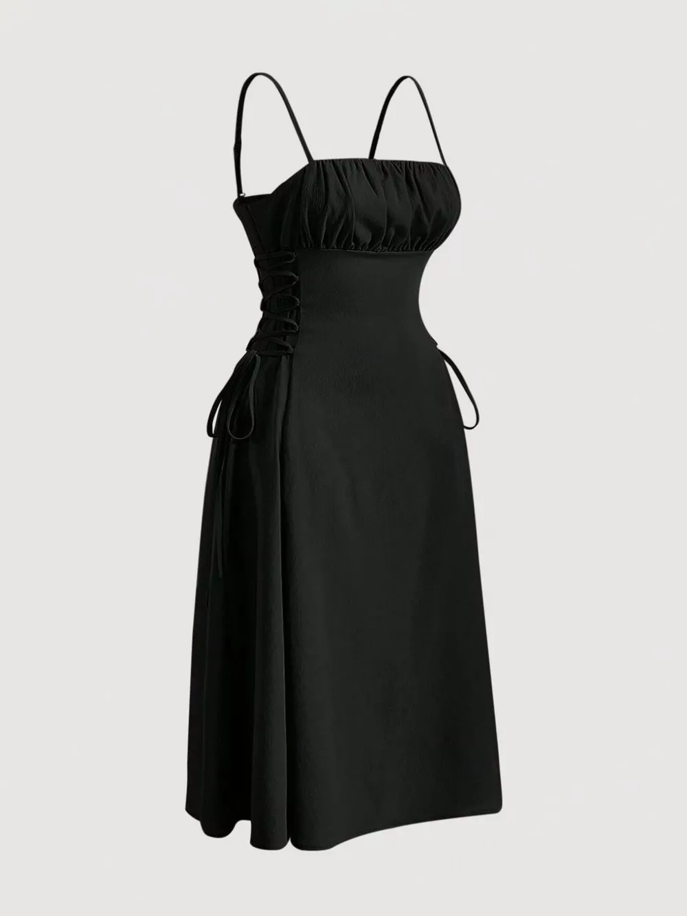 Lace-Up Side A-Line Cami Dress