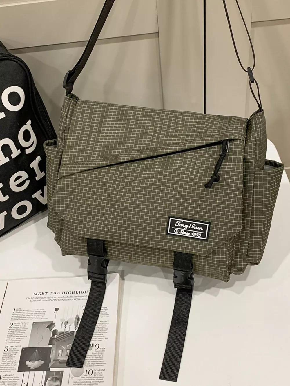 Plaid Buckle Flap Crossbody Bag, image 2