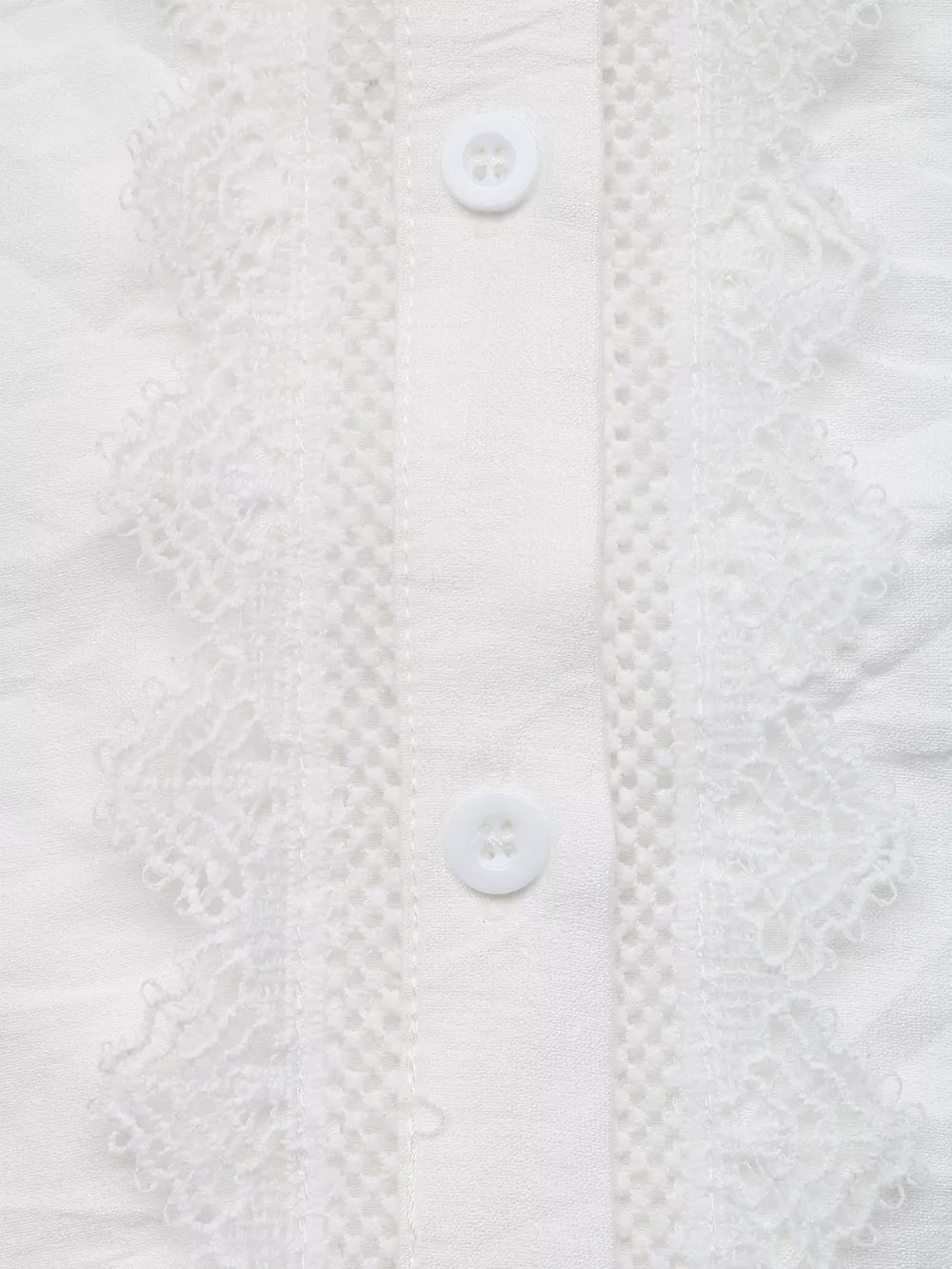 Lace-Trimmed Button-Down Shirt, image 7