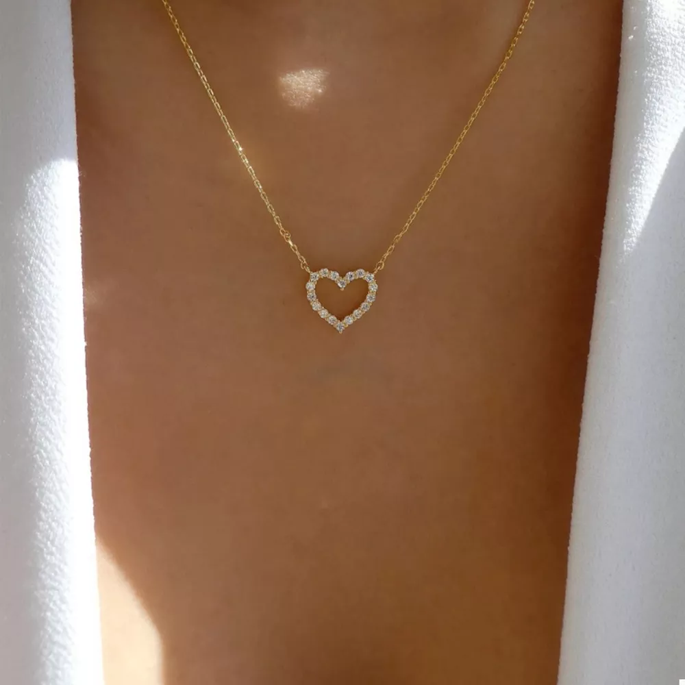 18K Gold-Plated Heart Necklace