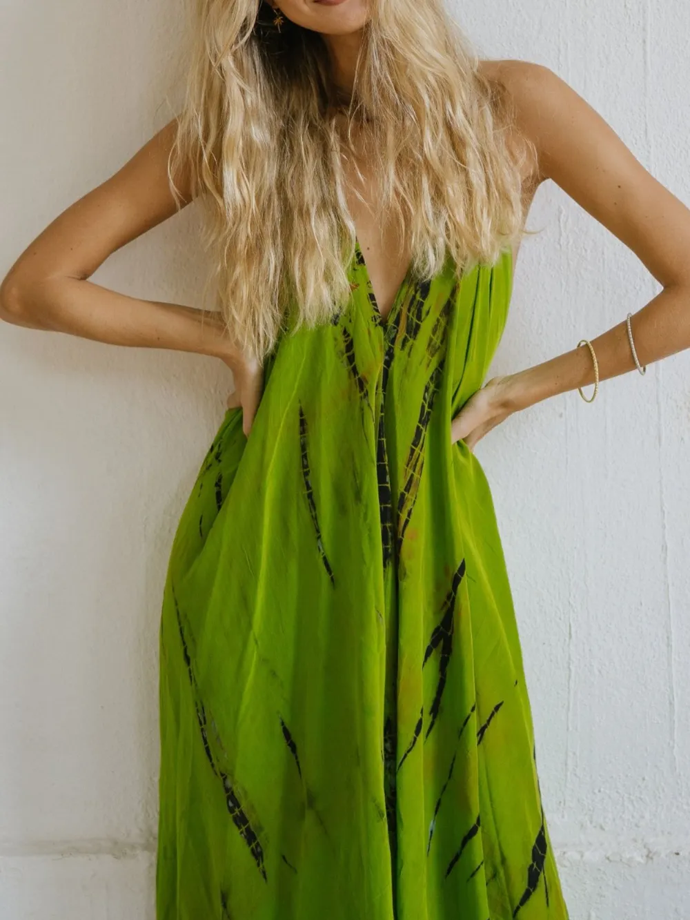 Asymmetrical Hem Printed Halter Neck Dress, image 15