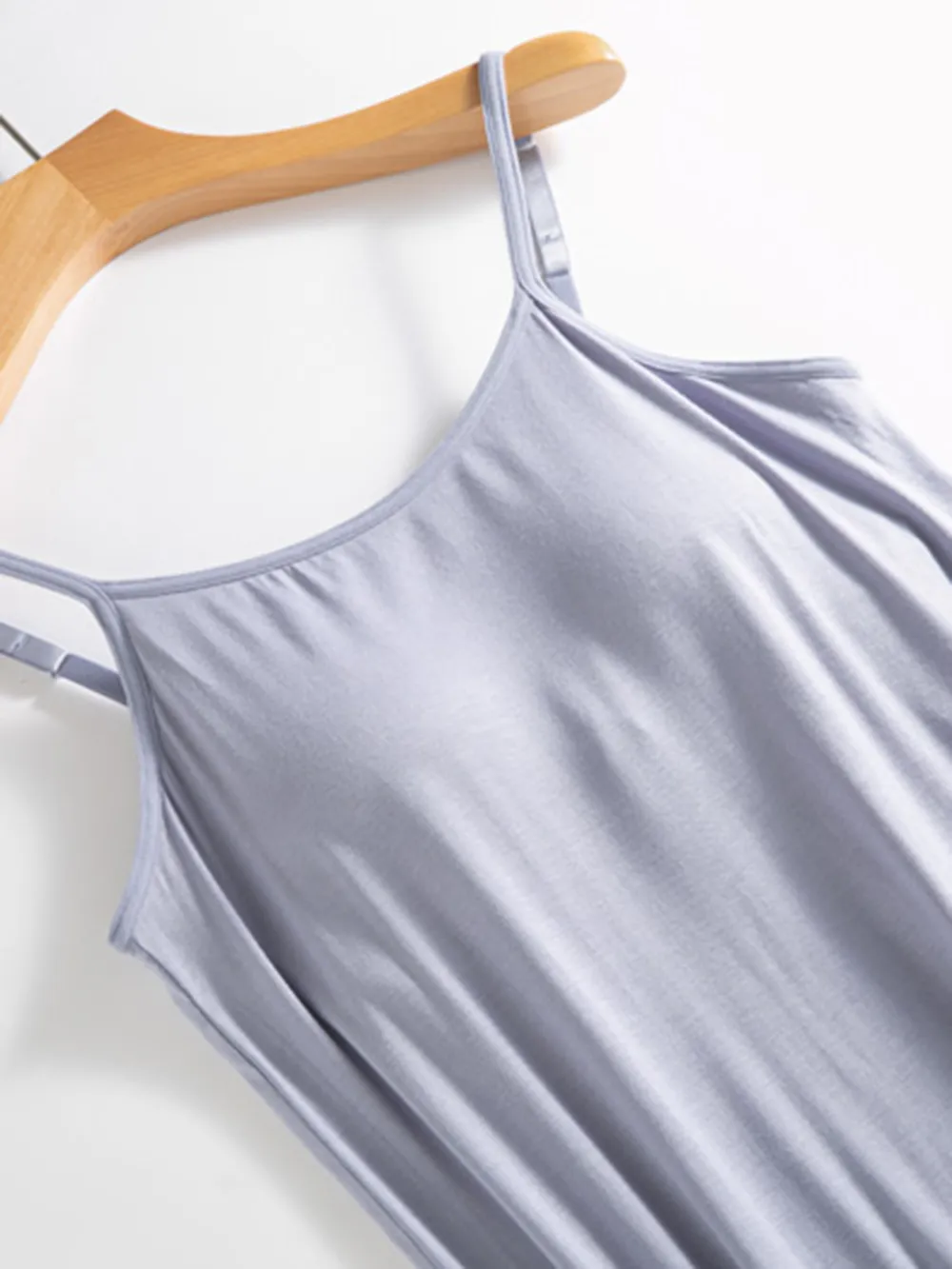 Scoop Neck Midi Cami Dress with Bra, image 9