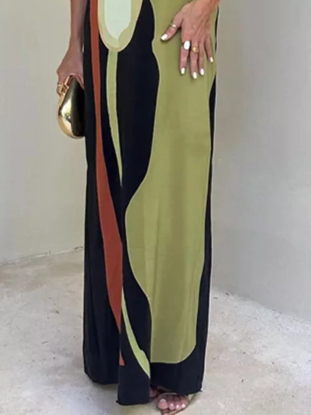 Contrast Strapless Maxi Dress, image 3