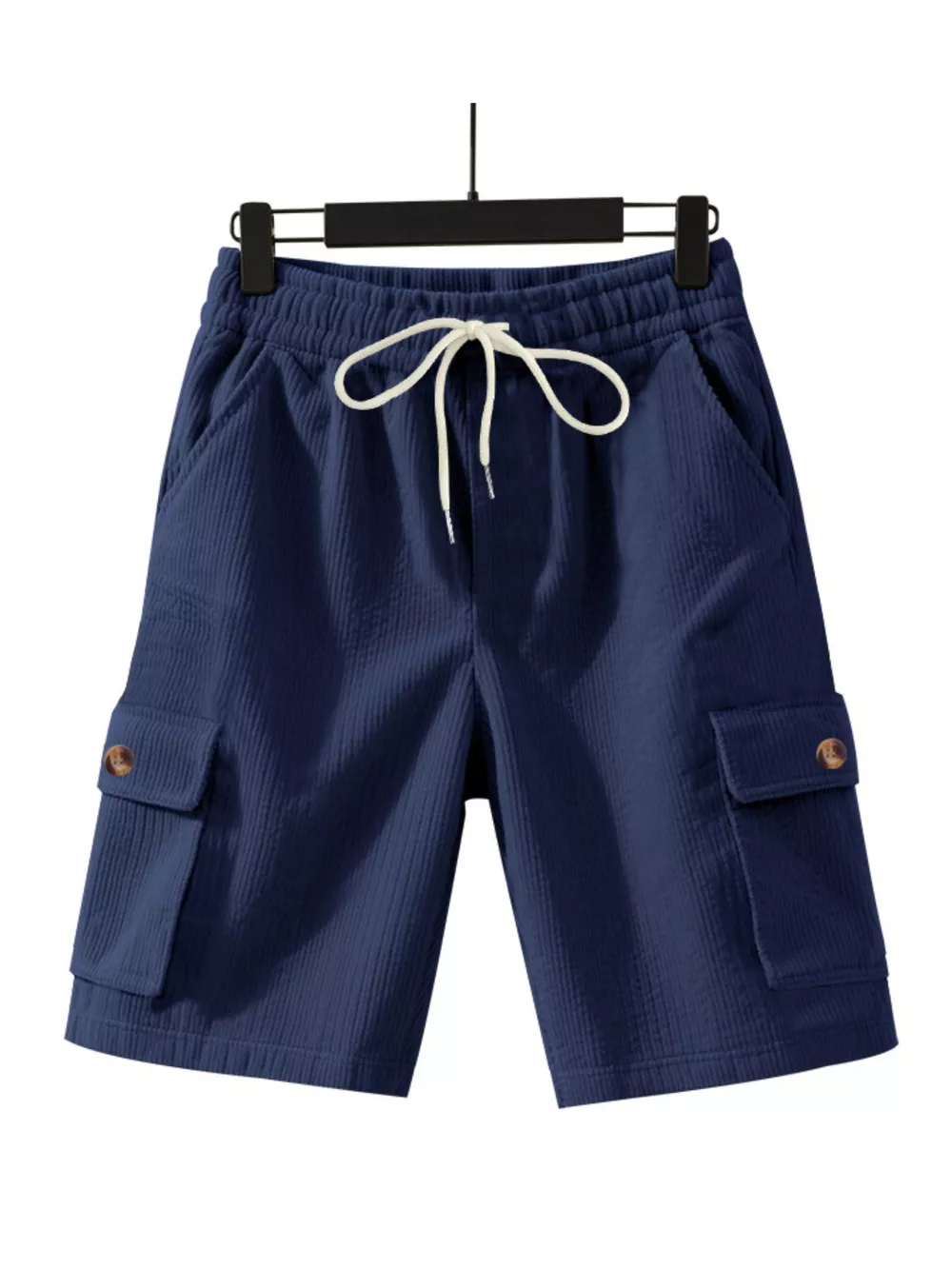 Men's Full Size Casual Textured Drawstring Cargo Shorts Plus Size, image 7