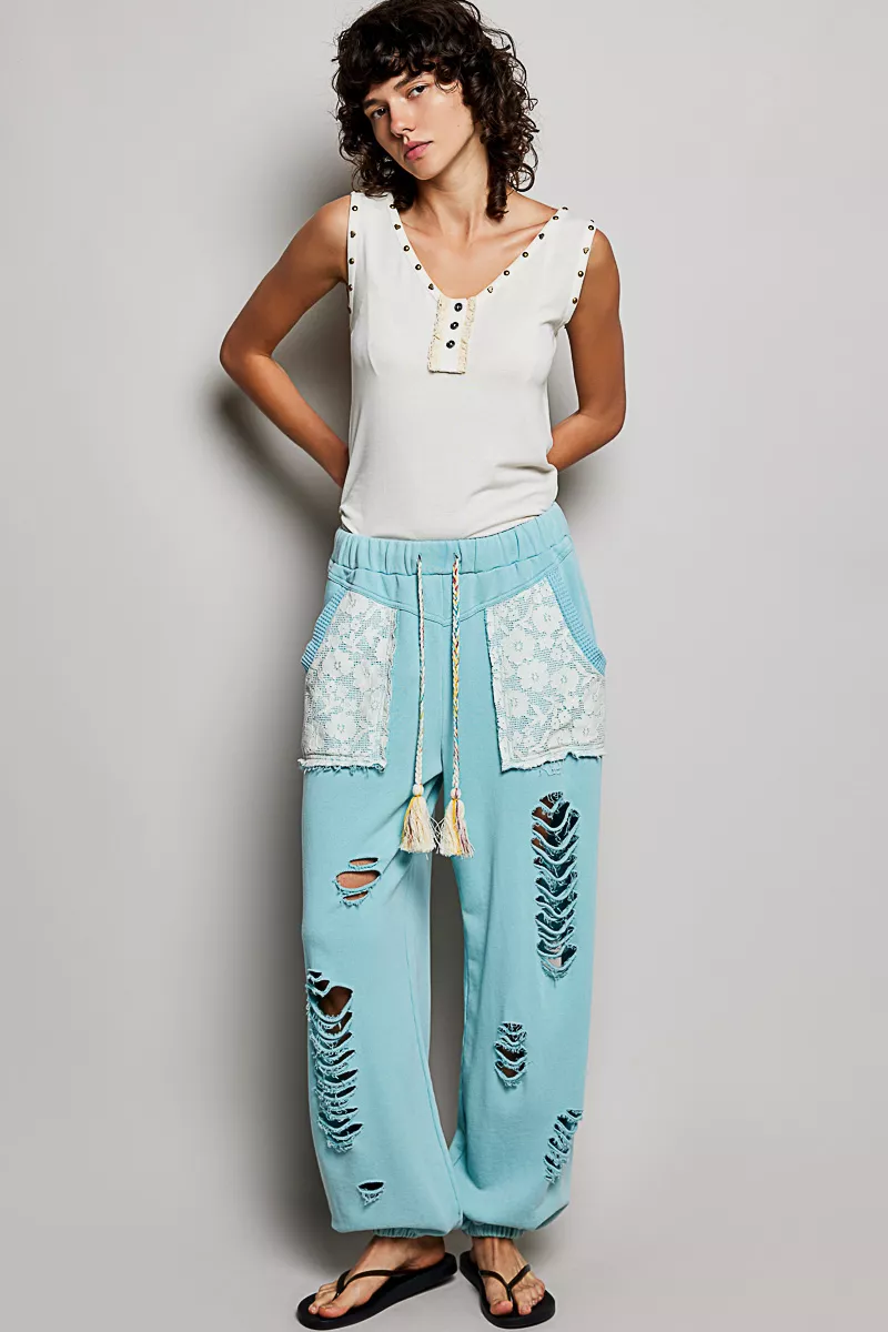 Studded Trim Button-Front Ruffle Detail Tank, image 5
