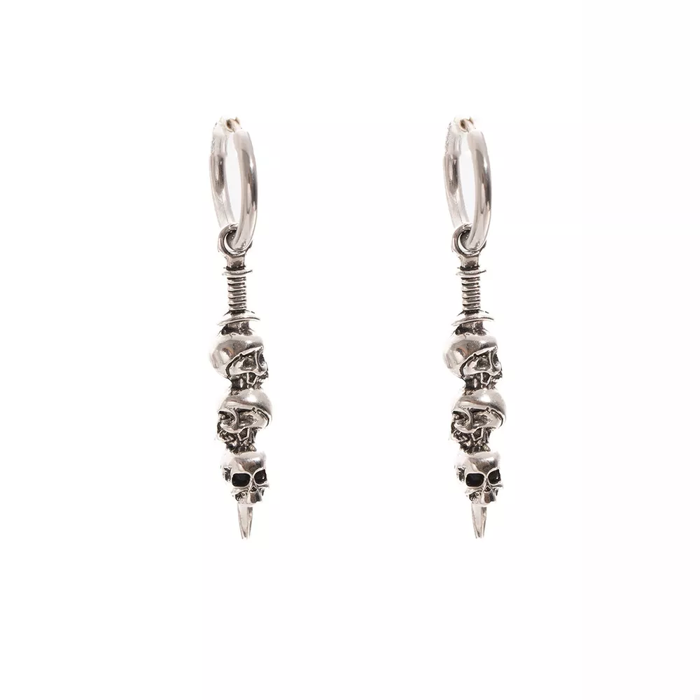 Halloween Skull Chain Drop Earrings, image 4