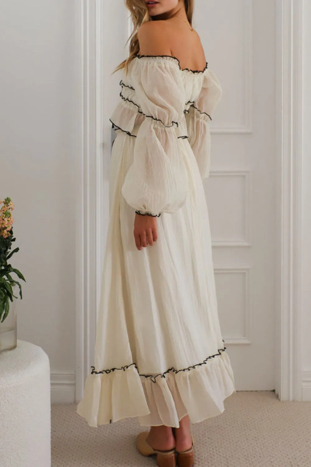 Off-Shoulder Top and Skirt Set, image 2