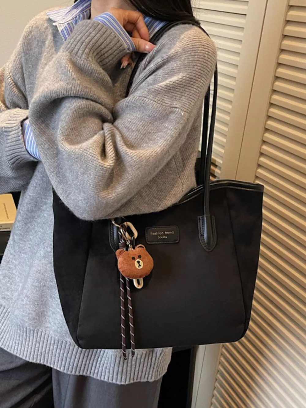 Suede Casual Tote Bag
