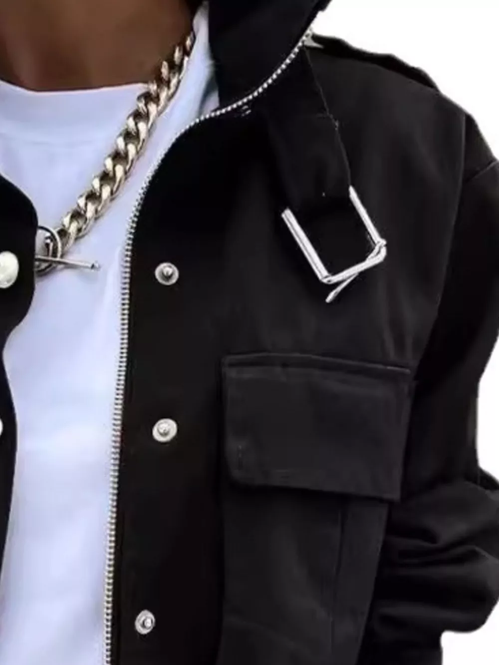 Snap Down Cropped Jacket, image 10