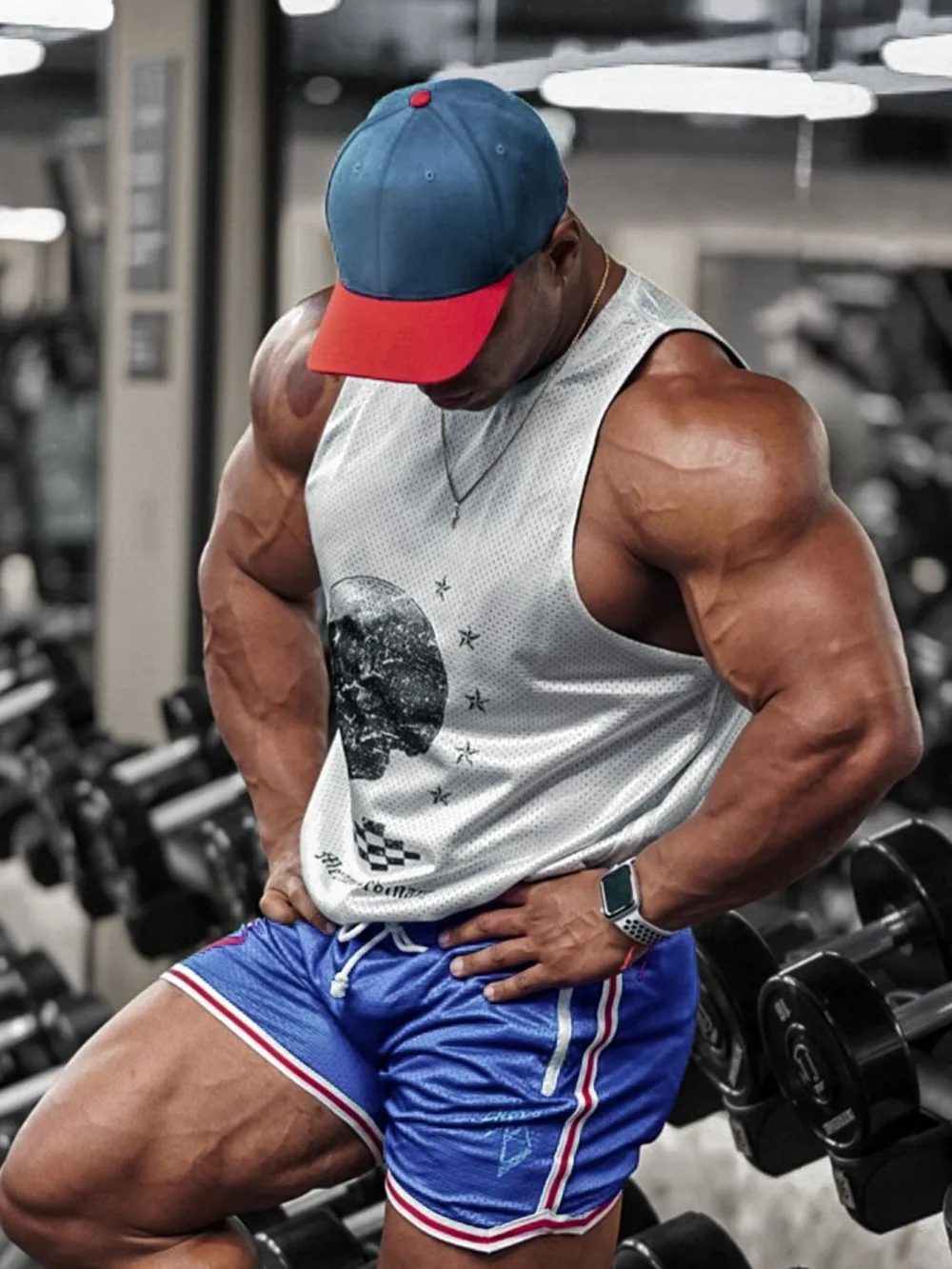 Men's Plus Size Graphic Round Neck Tank, image 4