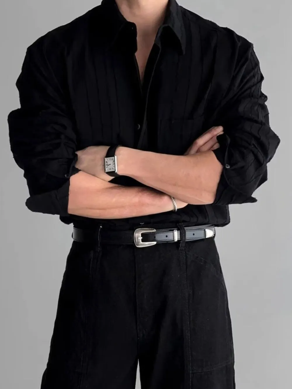 Men's Button Up Long Sleeve Shirt, image 2
