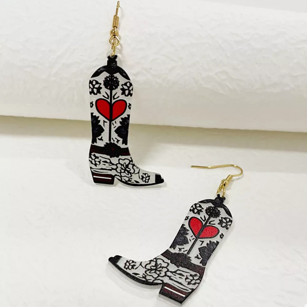Cowboy Boot Dangle Earrings, image 2
