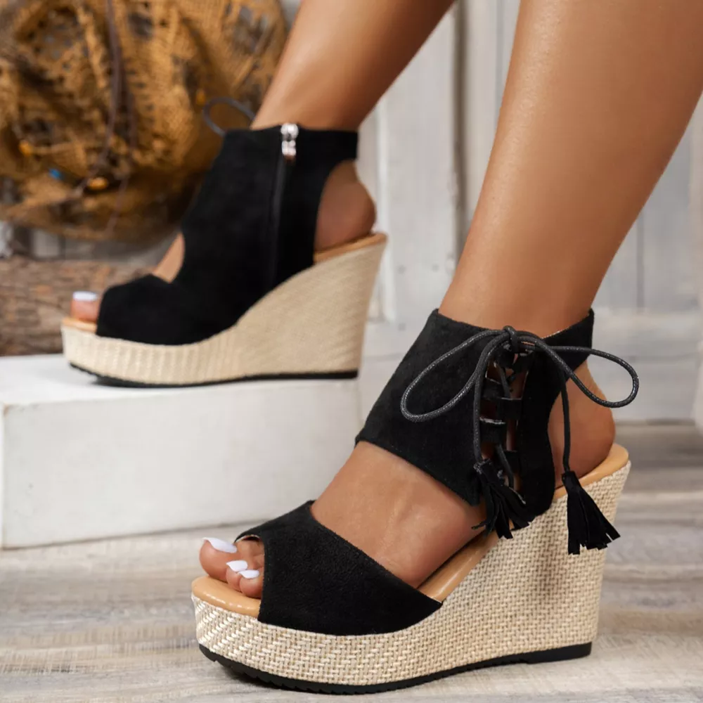 Open Toe Wedge Sandals, image 2