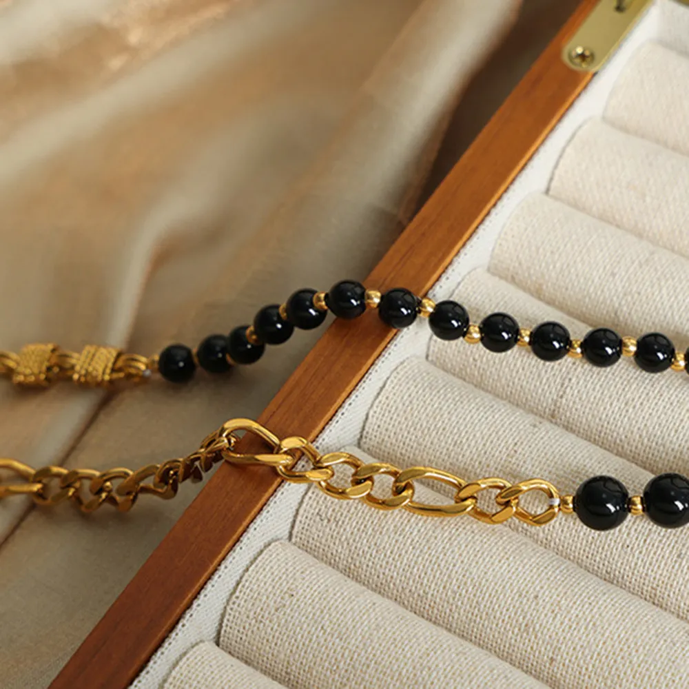Bead Detail Chunky Chain Necklace, image 2