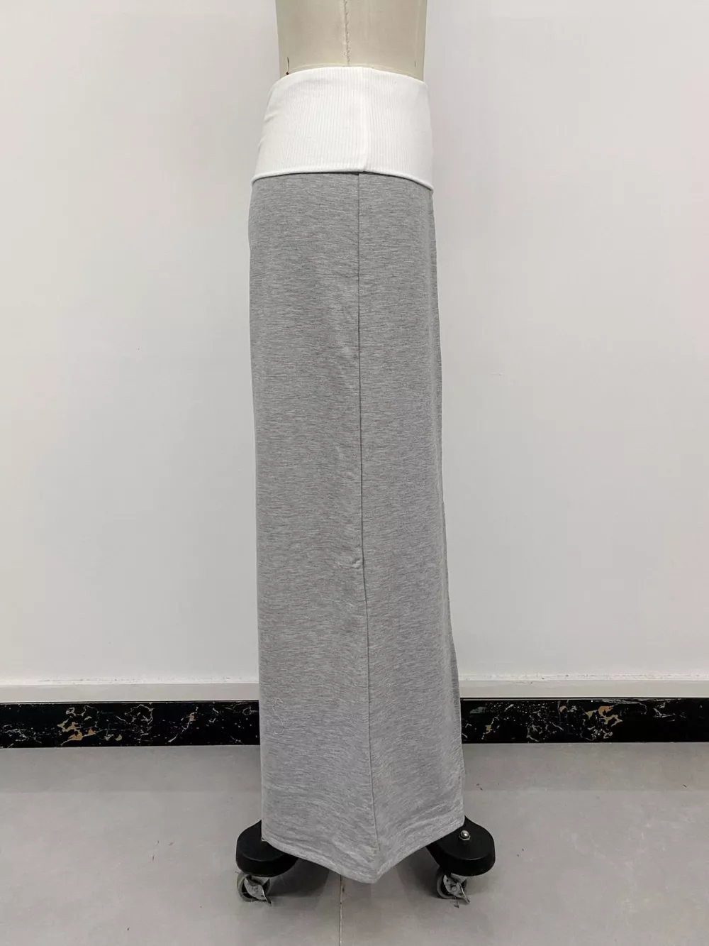 High-Waisted Wide-Leg Contrast Pants, image 8