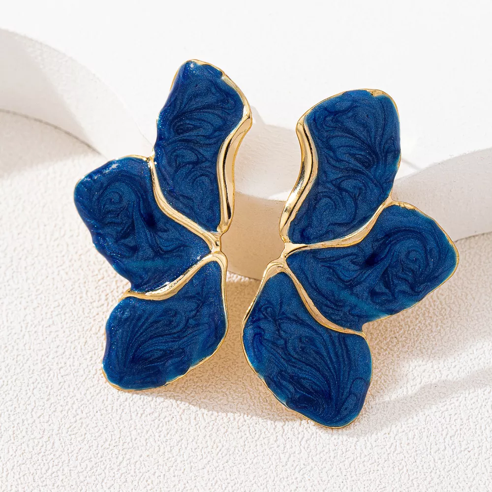18K Gold-Plated Alloy Resin Drop Earrings, image 2