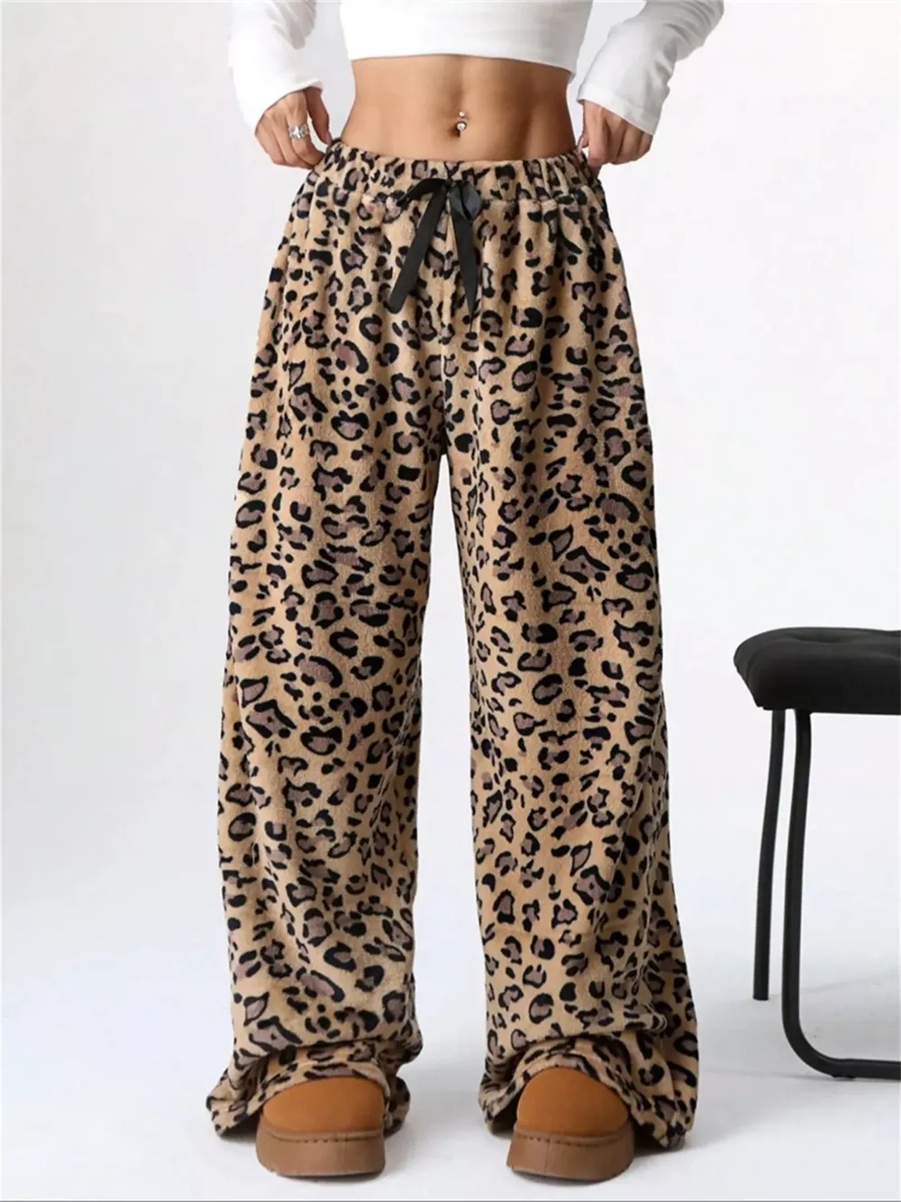 Drawstring Wide Leg Pants, image 2