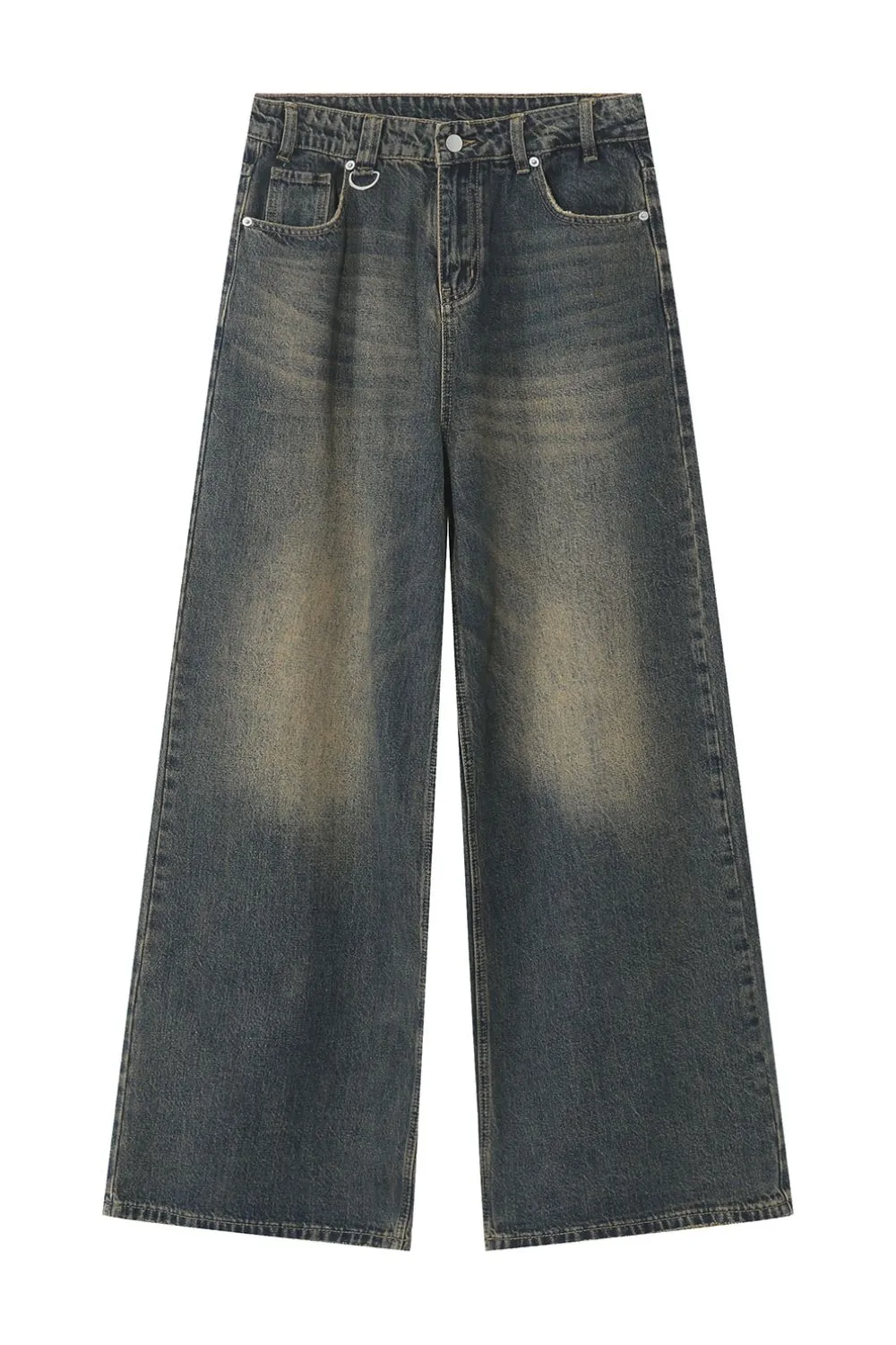Men's Wide Leg Jeans with Pockets, image 6
