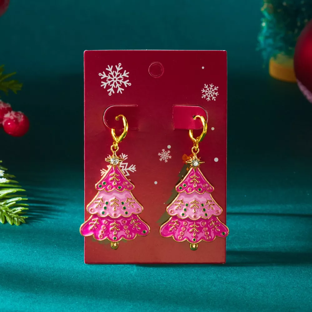 Christmas Tree Dangle Earrings, image 4