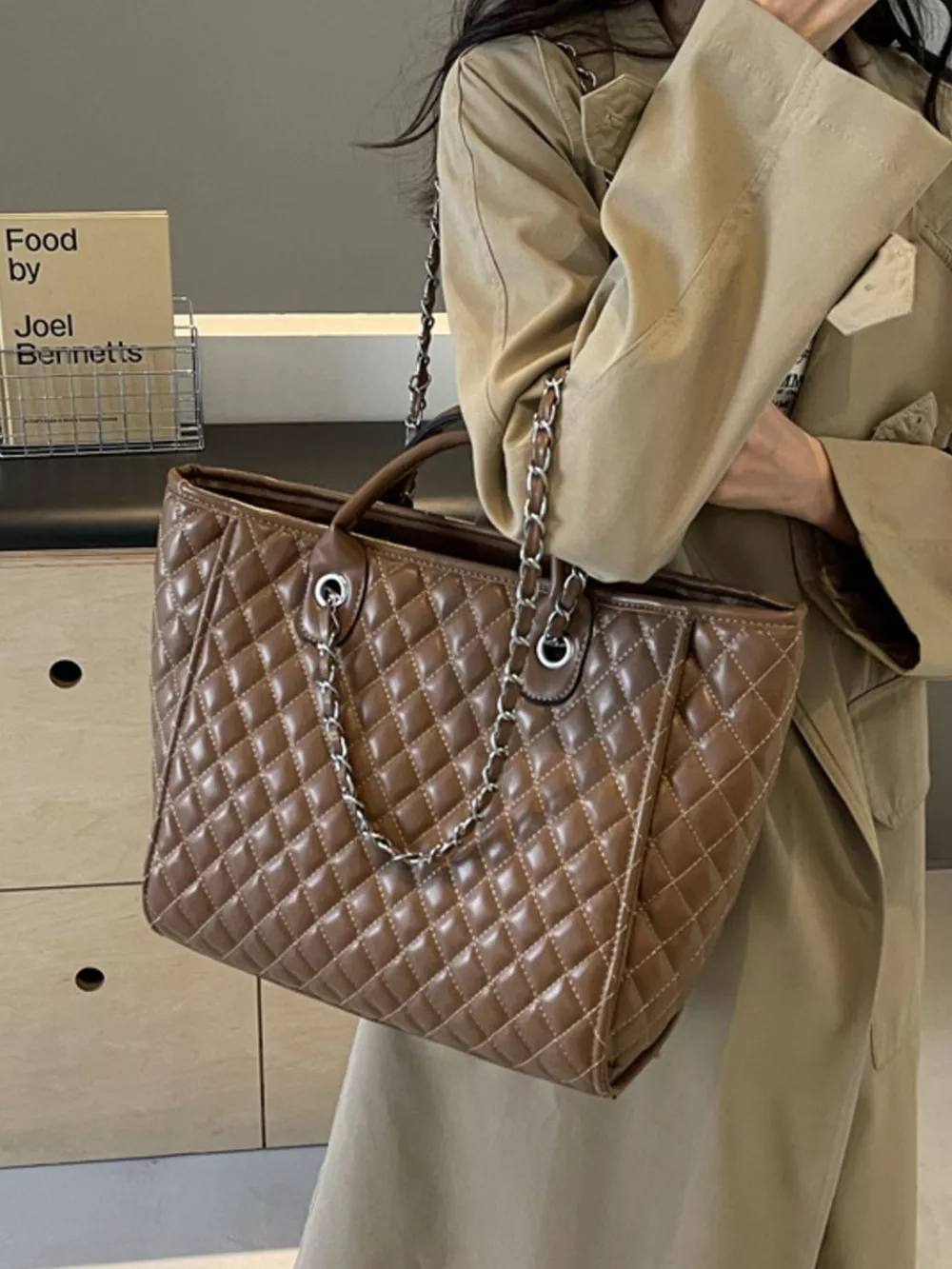 Quilted Chain Shoulder Bag, image 3
