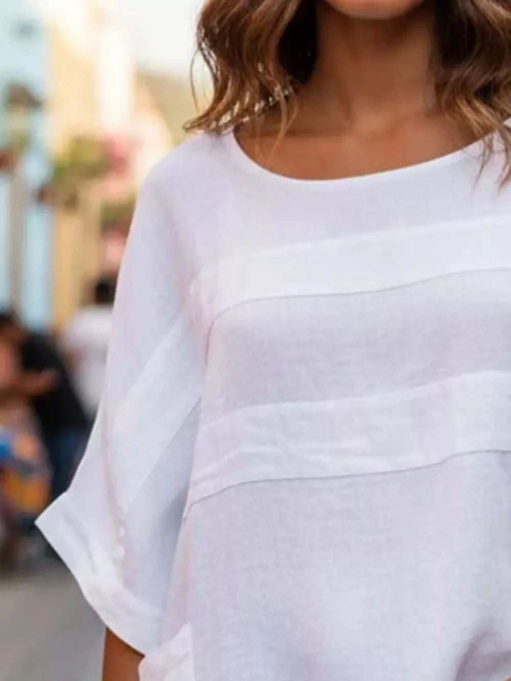 Full Size Casual Loose Round Neck Blouse Plus Size, image 3