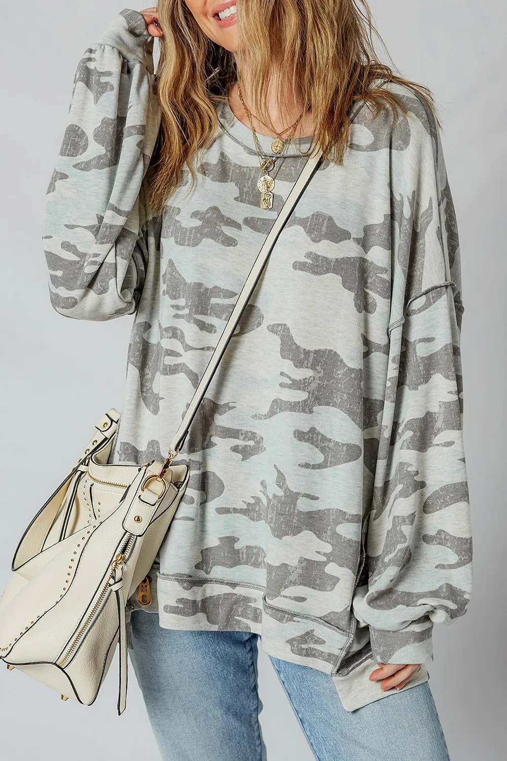 Camouflage Long Sleeve Sweatshirt, image 3