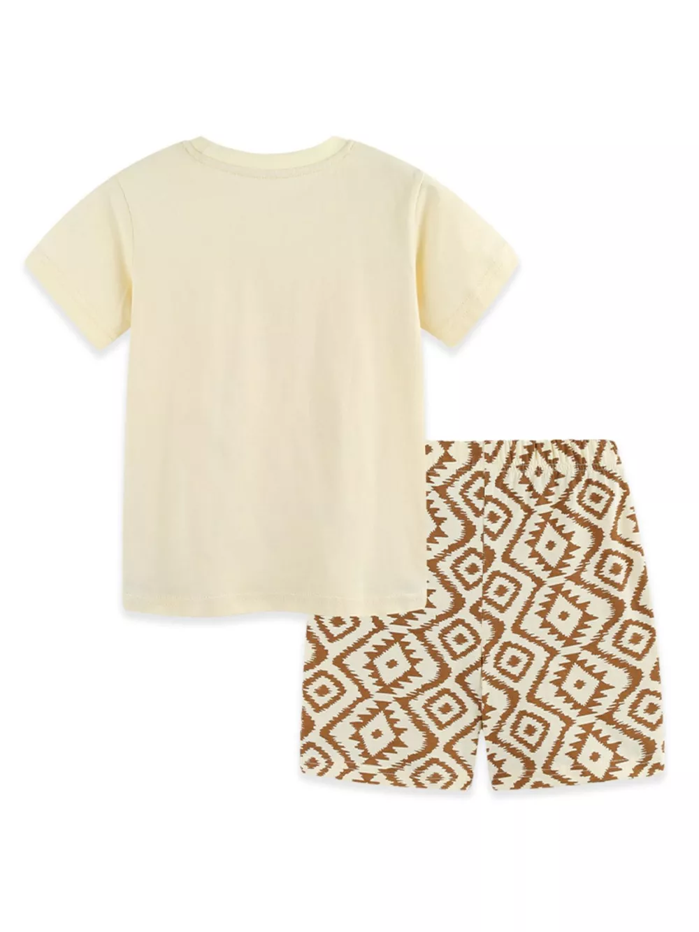 Children's Graphic Tee & Geometric Print Shorts Set, image 7