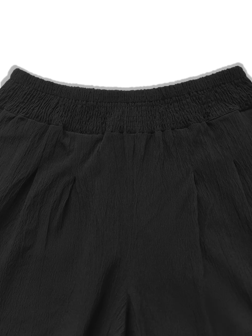 Plus Size High Waist Wide Leg Smocked Waist Pants, image 4