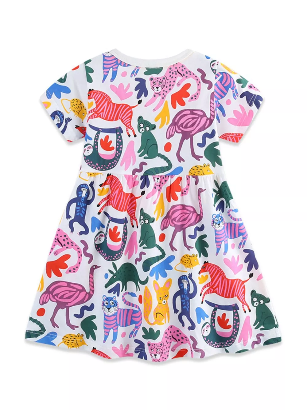 Children's Animal Print Short Sleeve Dress, image 6