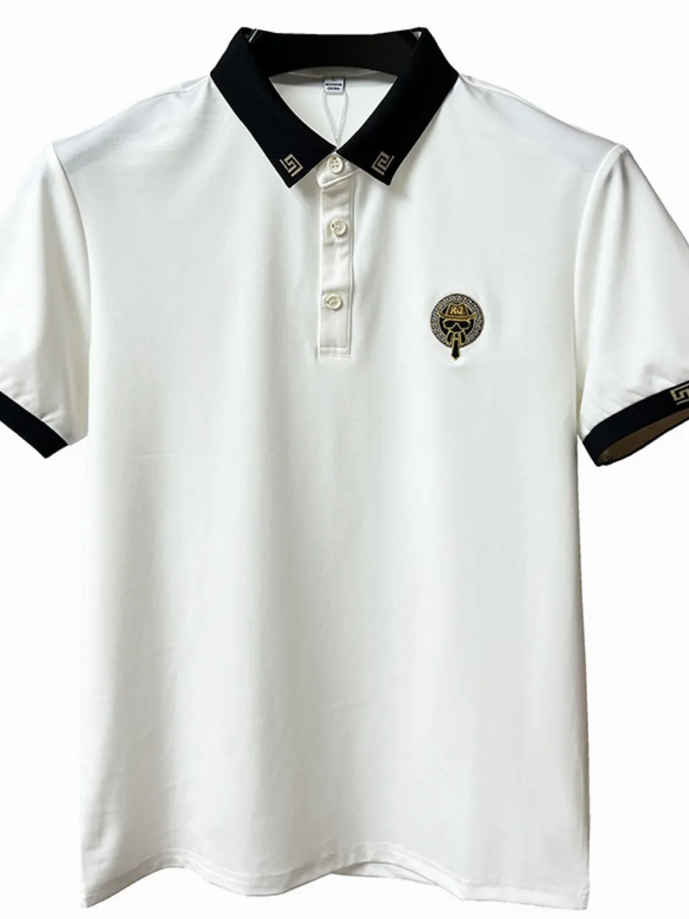 Men's Plus Size Button Detail Short Sleeve Polo, image 3