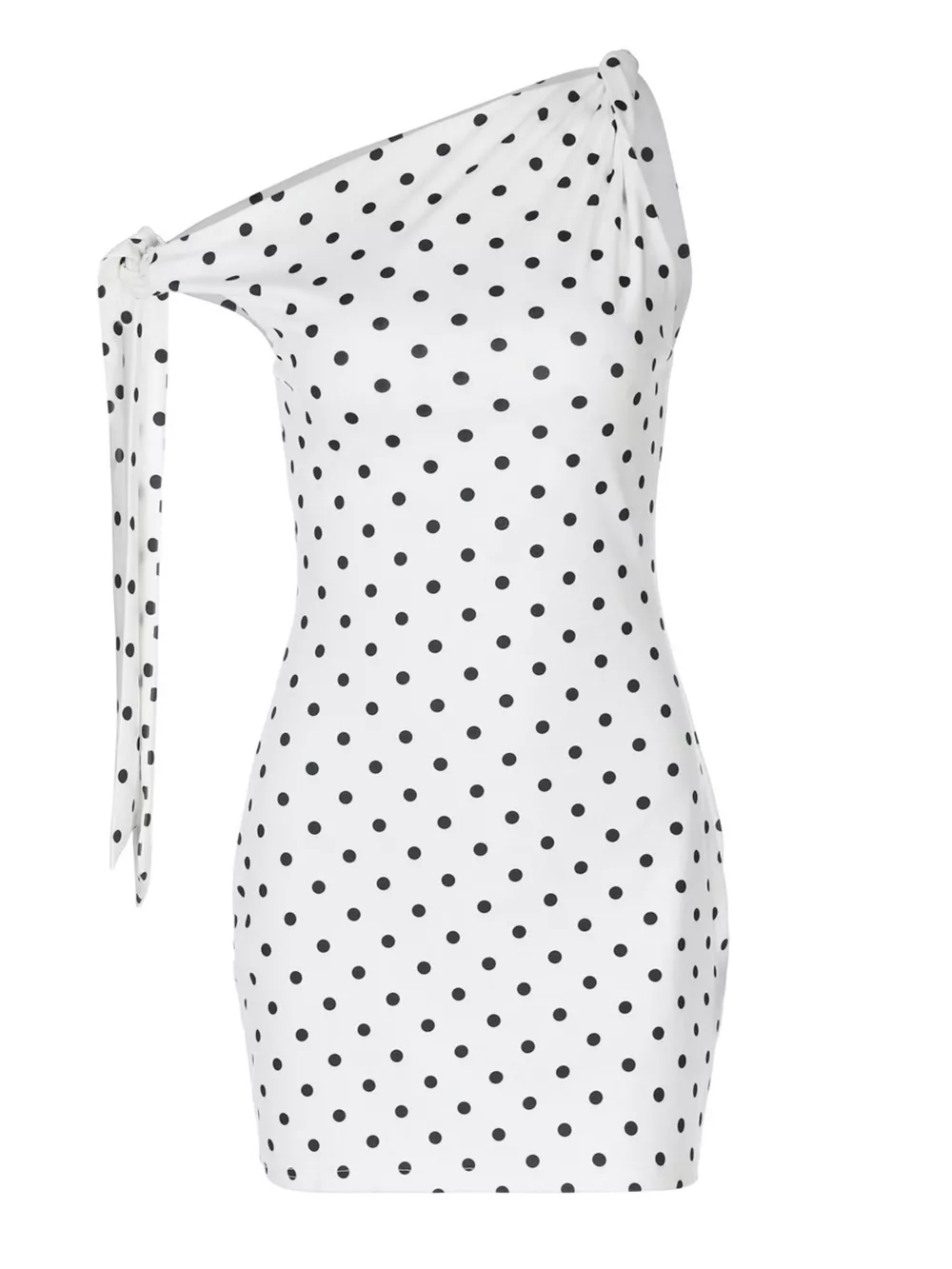Polka Dot Sleeveless Mini Dress with Bow Accents, image 8