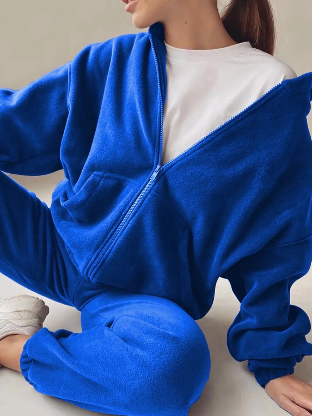 Zip Up Long Sleeve Hoodie and Joggers Set, image 12