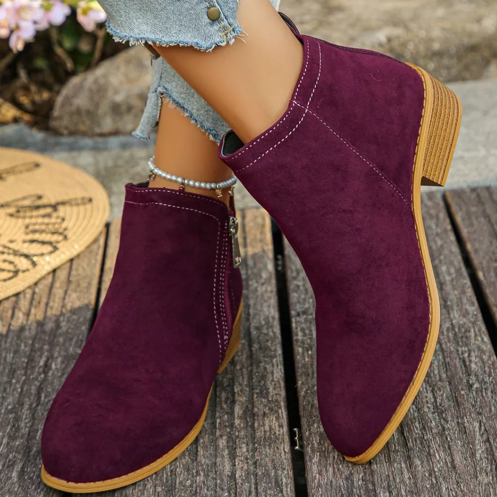 Point Toe Block Heels Boots, image 5
