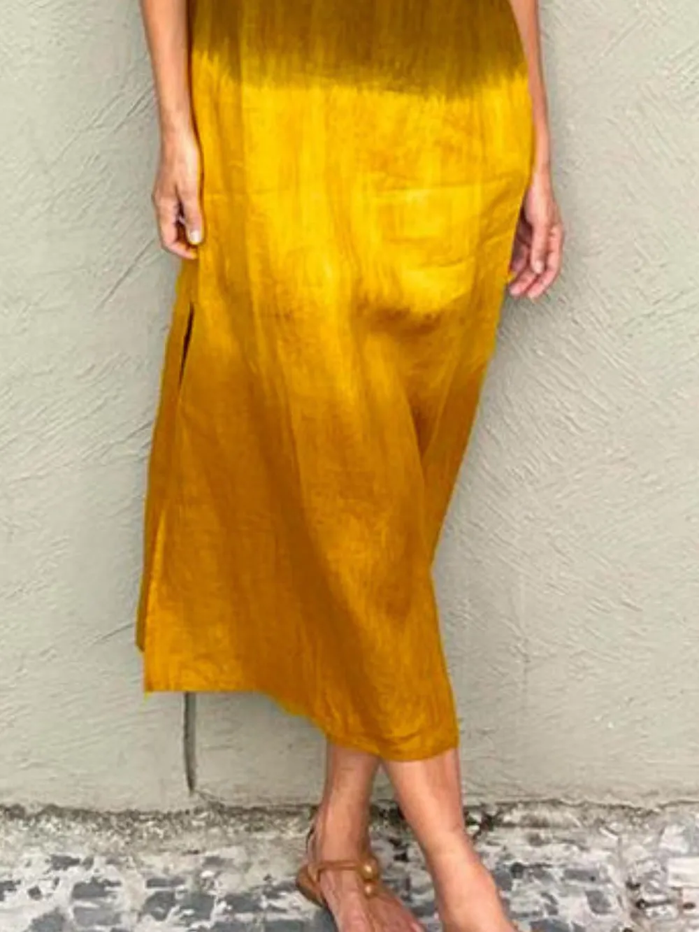 Full Size Sleeveless Gradient Tank Midi Dress Plus Size, image 9